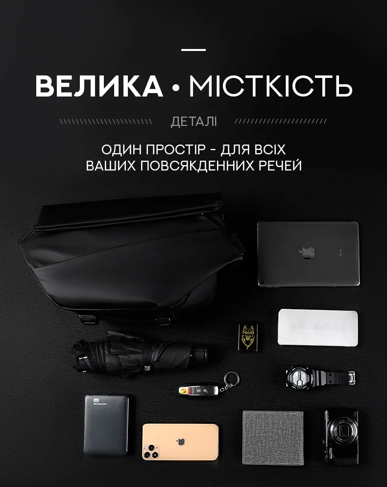 Поясна сумка-бананка Confident ATN-T-578A Поясна сумка-бананка Confident ATN-T-578A
