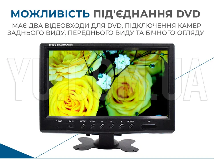 Автомобильный монитор RIAS M-917 TFT 9" для двух камер с рамкой в подголовник Автомобильный монитор RIAS M-917 TFT 9" для двух камер с рамкой в подголовник