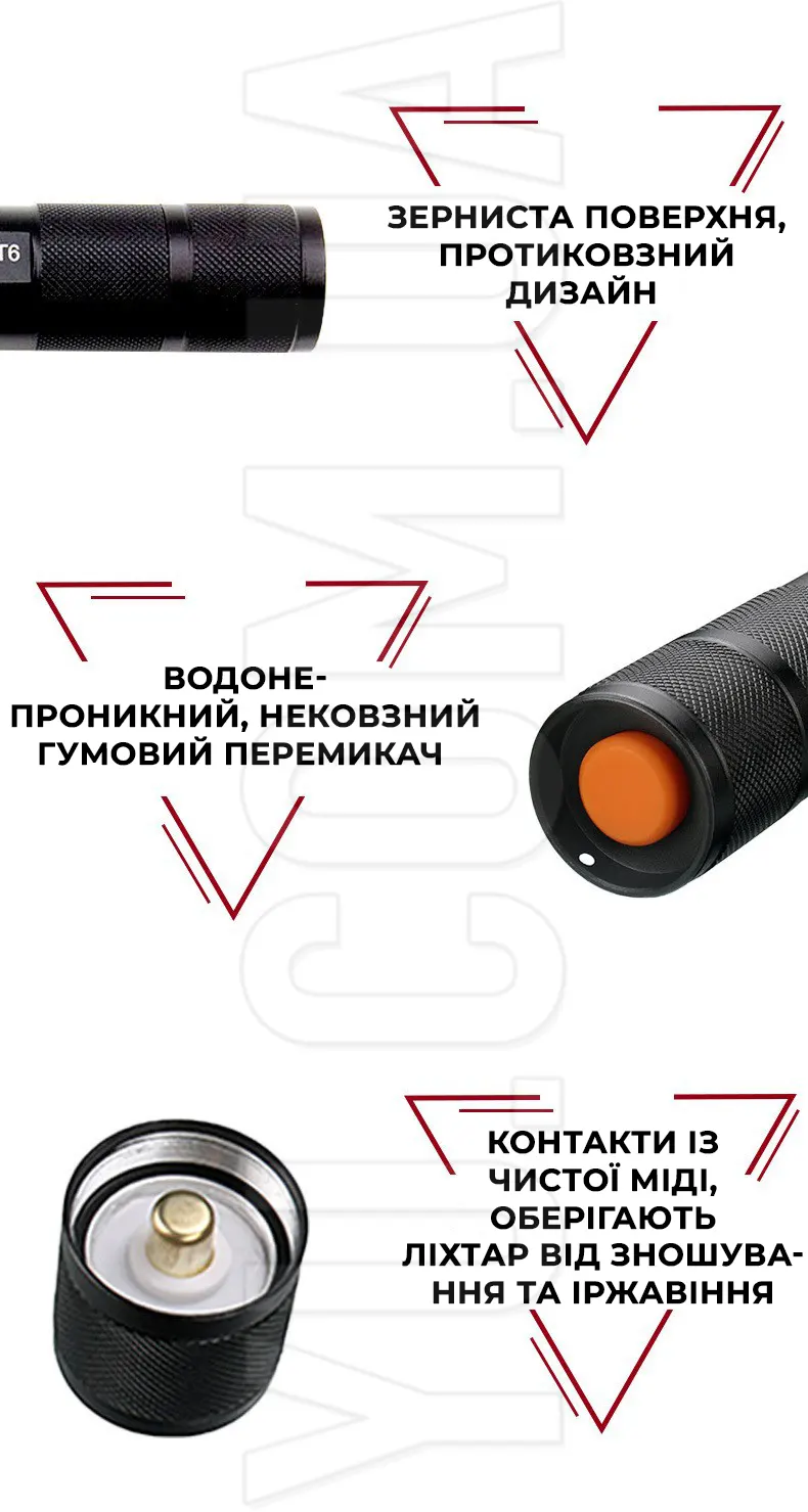 Компактный многофункциональный фонарик Lapter XM-L T6 Компактный многофункциональный фонарик Lapter XM-L T6