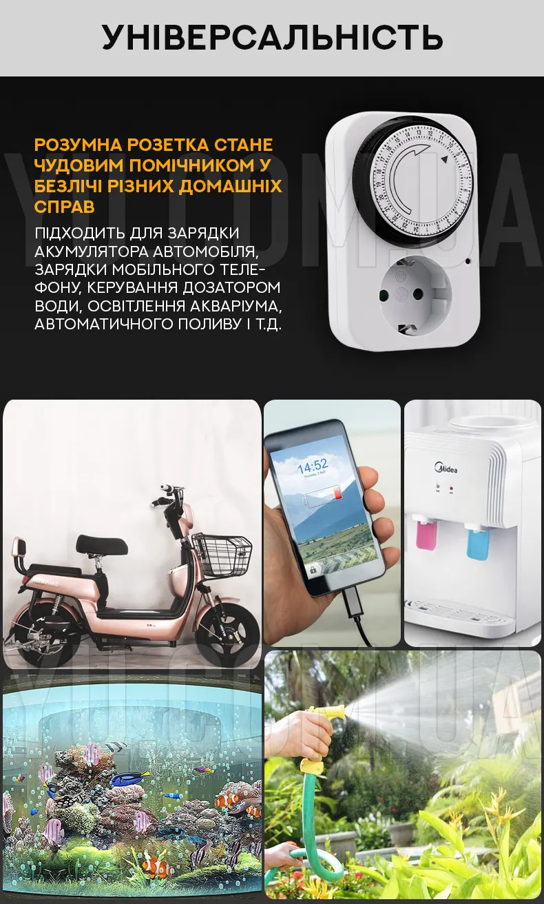 Умная розетка с таймером отключения Programmer timer TG 14A