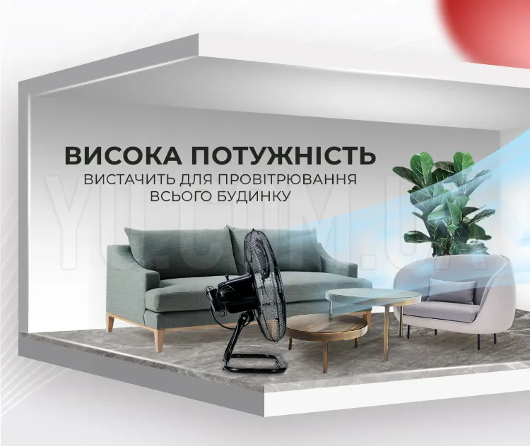 Підлоговий вентилятор 3 в 1 Domotec MS-1622