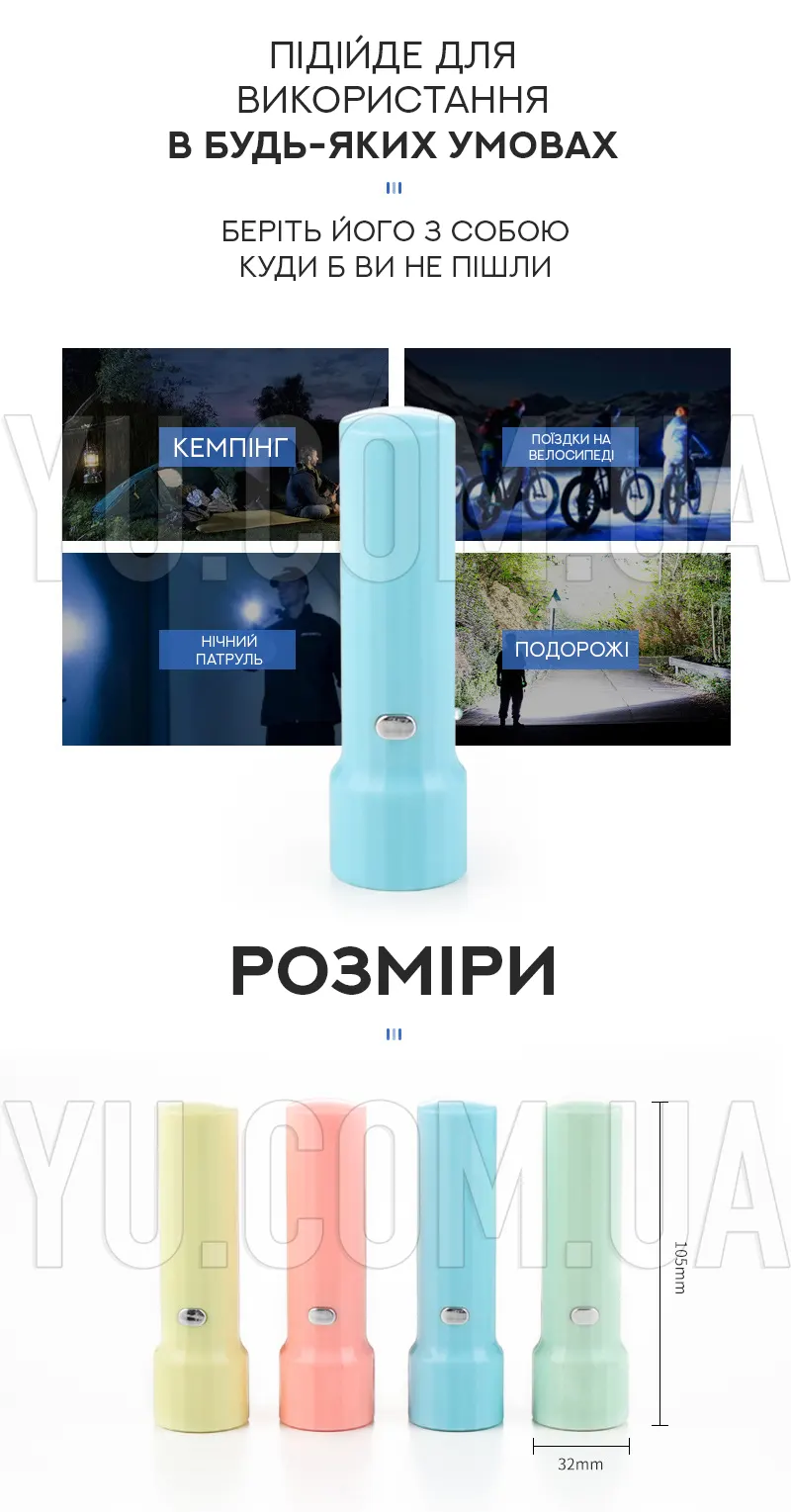 Ручний фонарик із зарядкою по USB WX-8931 Ручний фонарик із зарядкою по USB WX-8931