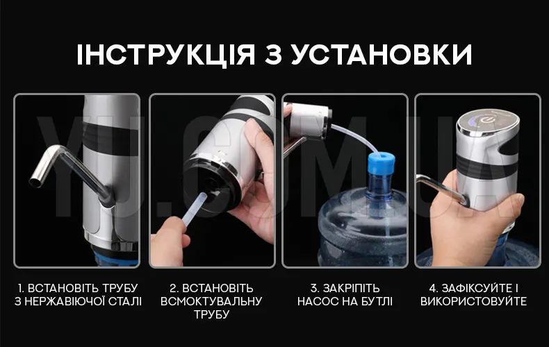 Компактний електричний помпа-насос для води Water Dispenser