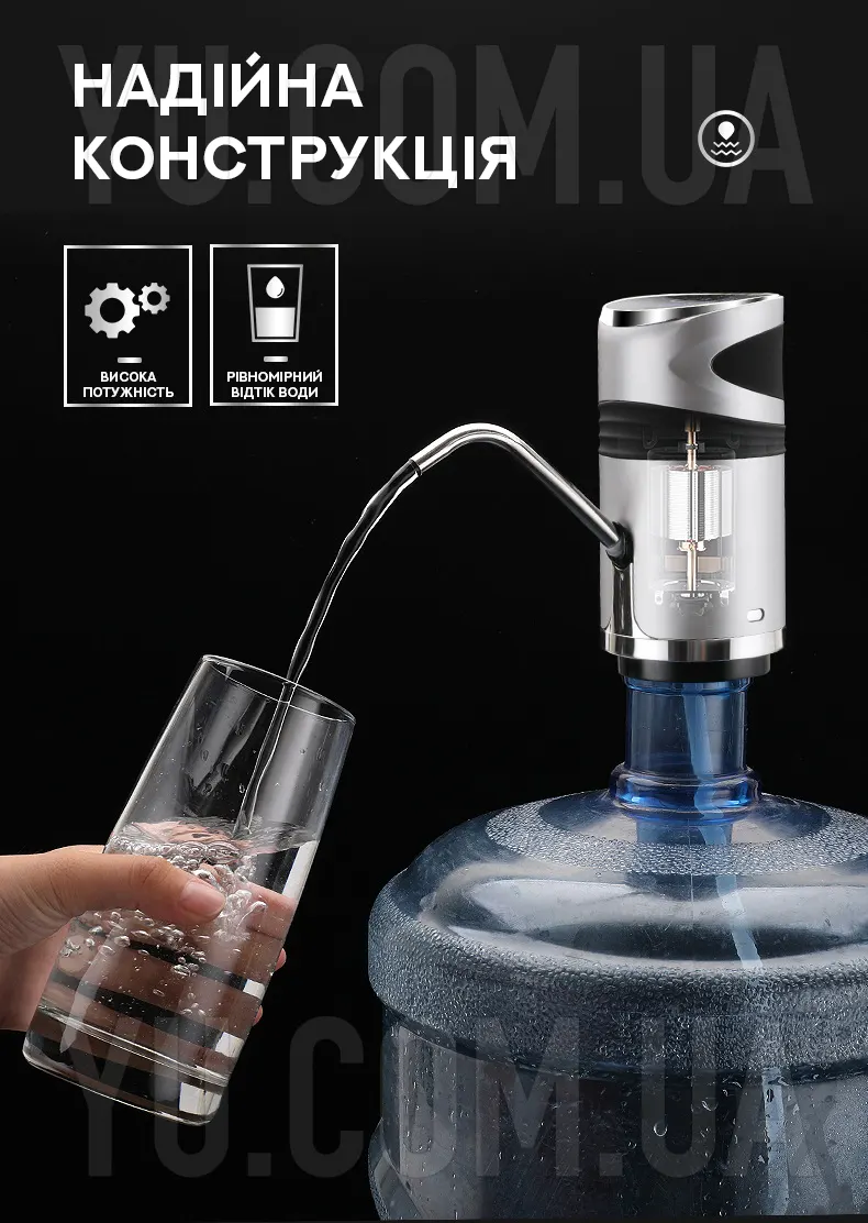 Компактний електричний помпа-насос для води Water Dispenser