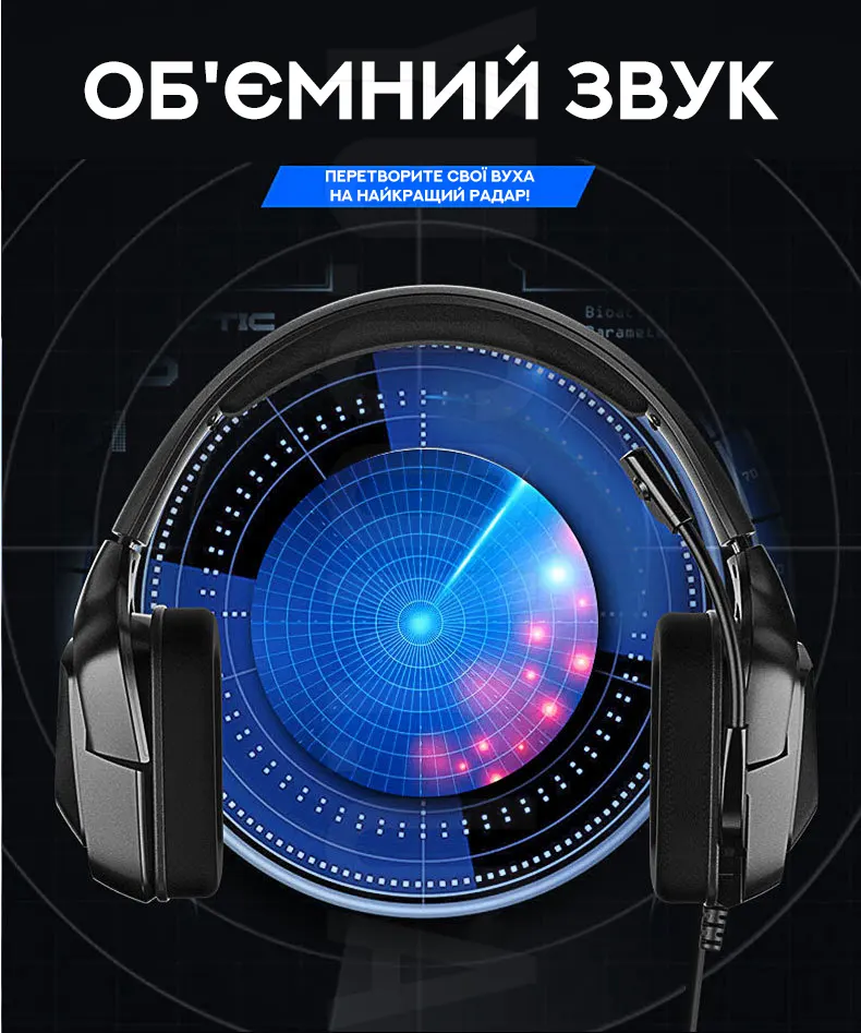Ігрові навушники з мікрофоном та підсвічуванням Onikuma K20 Ігрові навушники з мікрофоном та підсвічуванням Onikuma K20