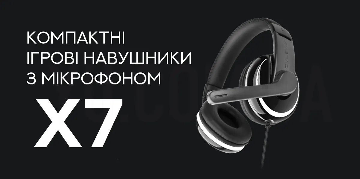 Компактні ігрові навушники з мікрофоном OVLENG X7 Компактні ігрові навушники з мікрофоном OVLENG X7