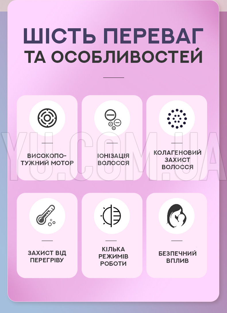Професійний фен для волосся 2в1 HAIR DRYER 521-2341 Професійний фен для волосся 2в1 HAIR DRYER 521-2341