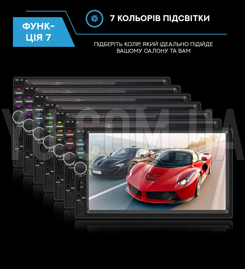 Автомагнітола MP5 7012B+BT 1DIN Автомагнітола MP5 7012B+BT 1DIN
