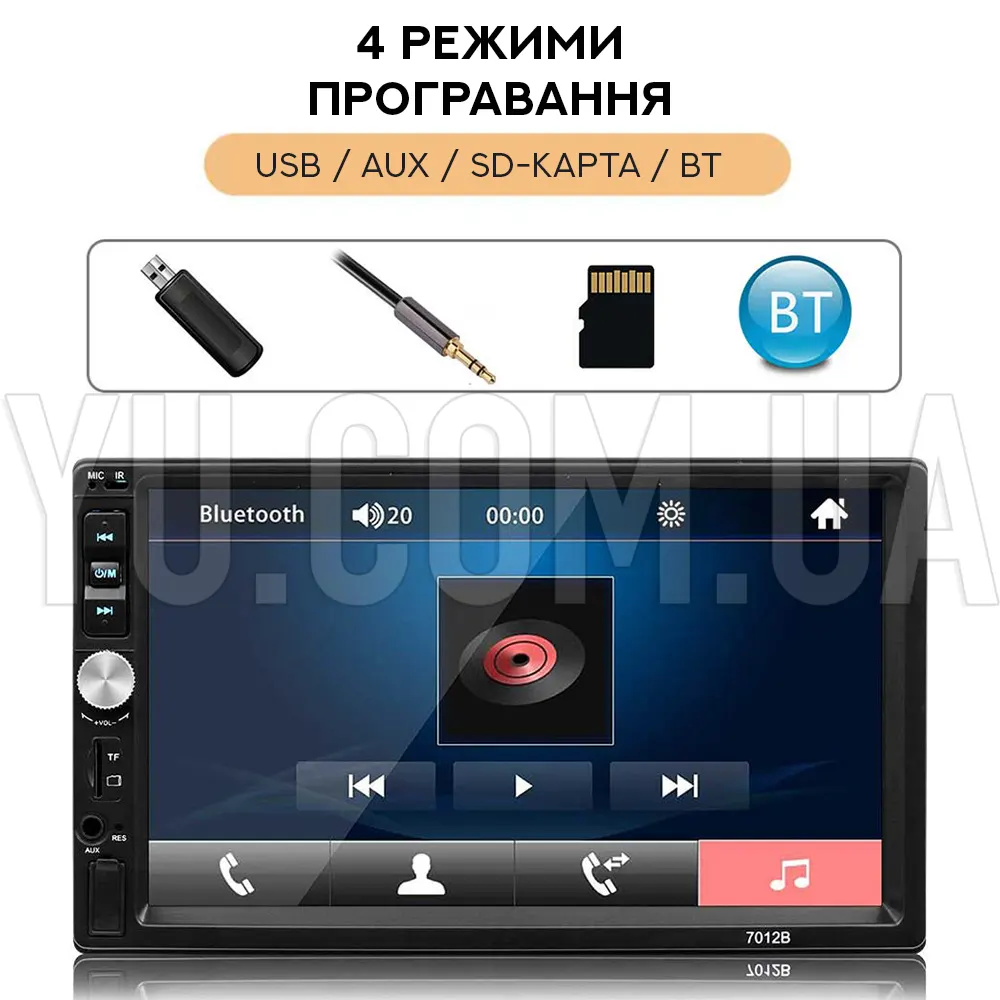 Автомагнітола MP5 7012B + BT 2DIN Автомагнітола MP5 7012B + BT 2DIN