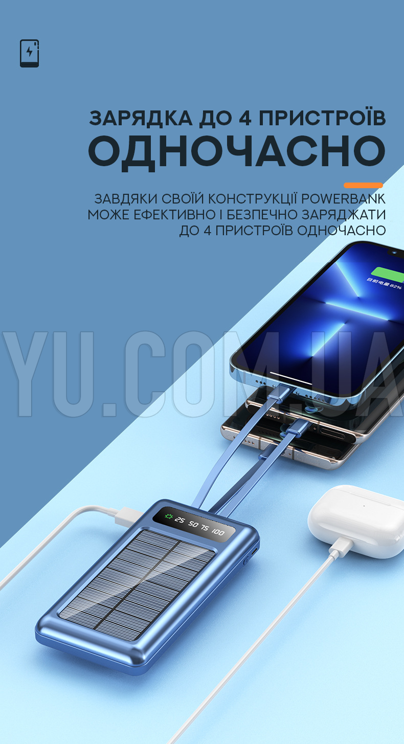 Універсальний Powerbank UKC SOLAR ENERGY ART-8285 на сонячній батареї 10000mAh Універсальний Powerbank UKC SOLAR ENERGY ART-8285 на сонячній батареї 10000mAh