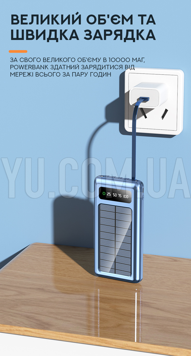 Універсальний Powerbank UKC SOLAR ENERGY ART-8285 на сонячній батареї 10000mAh Універсальний Powerbank UKC SOLAR ENERGY ART-8285 на сонячній батареї 10000mAh