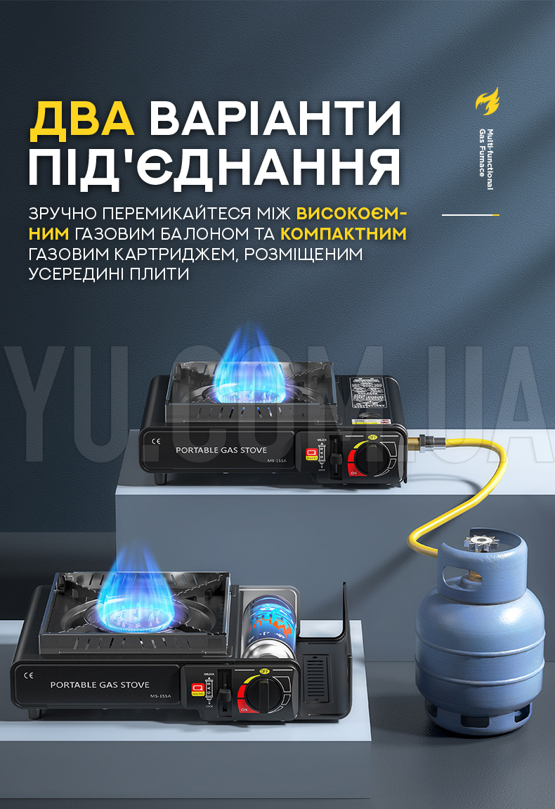Одноконфорочная портативная газовая плита с автоматическим пьезоподжигом BDZ-155-A Одноконфорочная портативная газовая плита с автоматическим пьезоподжигом BDZ-155-A
