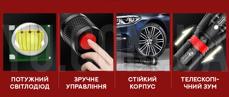 Компактний ручний фонарик BL-1831-Т6 Компактний ручний фонарик BL-1831-Т6