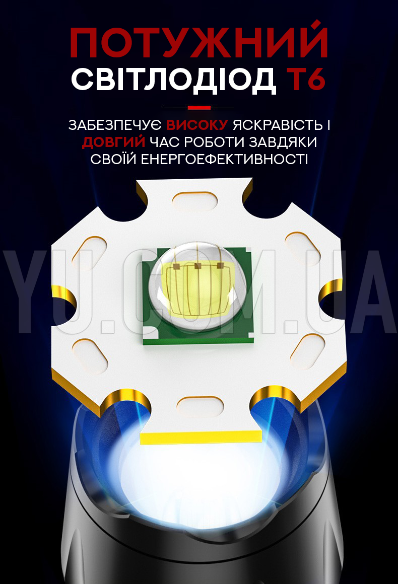 Компактний ручний фонарик BL-1831-Т6 Компактний ручний фонарик BL-1831-Т6