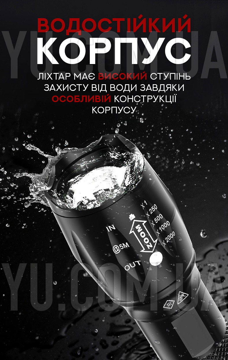 Компактний ручний фонарик BL-1831-Т6 Компактний ручний фонарик BL-1831-Т6