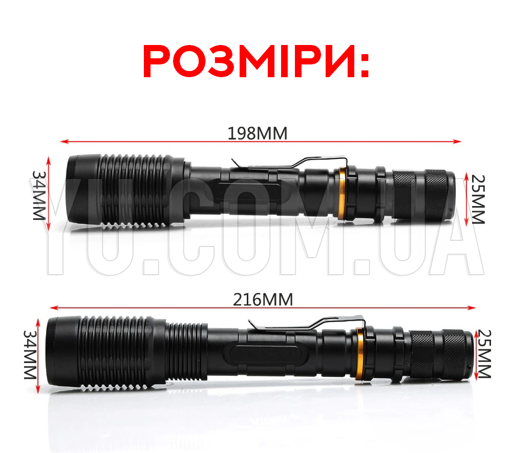 Потужний ручний ліхтар BL-2804-T6 Потужний ручний ліхтар BL-2804-T6