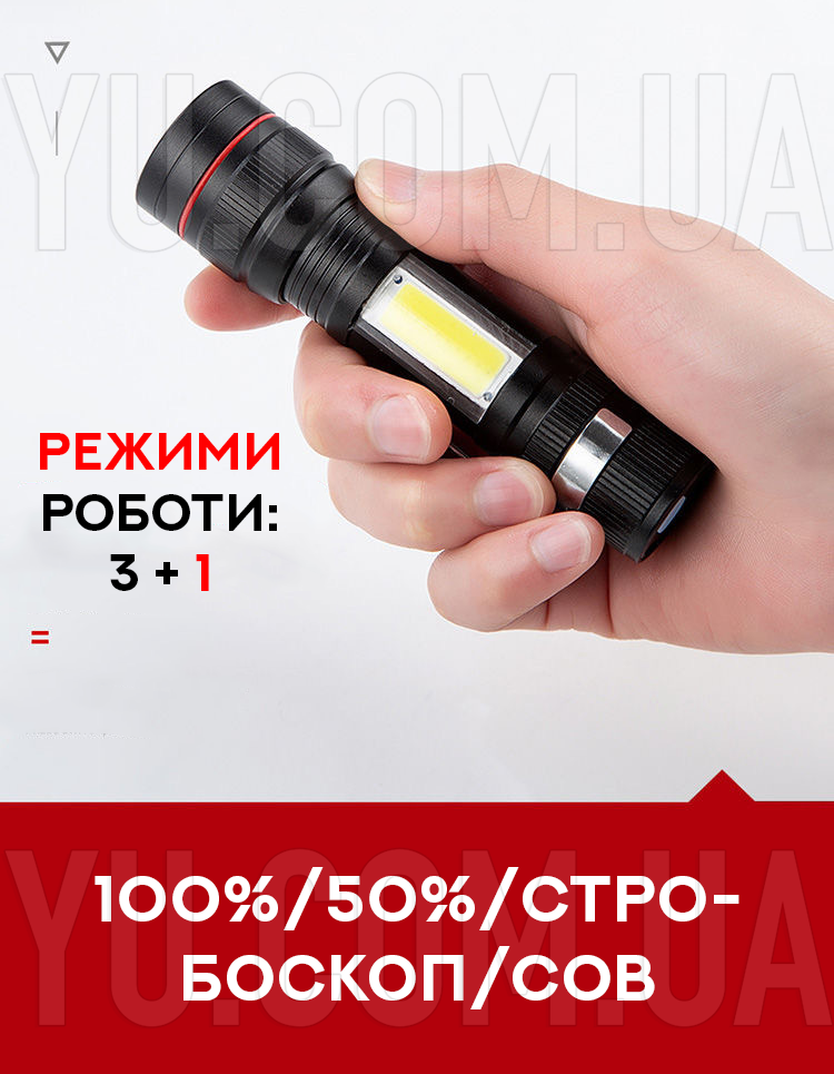 Компактний ручний ліхтарик з бічним світлом BL-520-T6 Компактний ручний ліхтарик з бічним світлом BL-520-T6