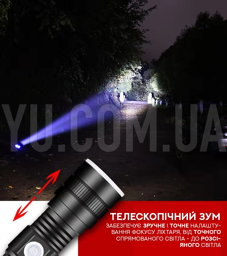 Потужний ручний ліхтарик BL-611-P50 Потужний ручний ліхтарик BL-611-P50