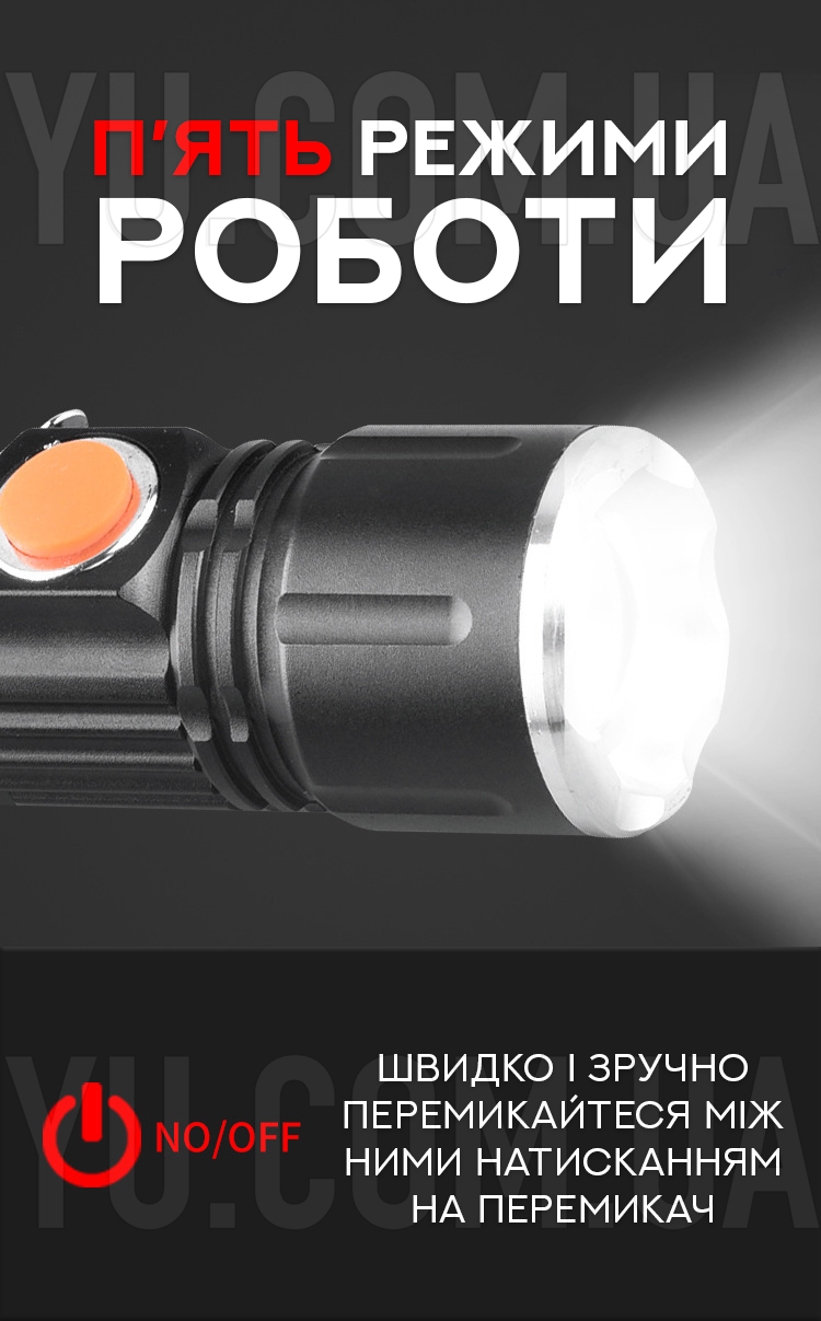 Компактний ручний ліхтарик BL-616-T6 Компактний ручний ліхтарик BL-616-T6