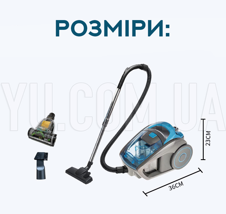 Контейнерний пилосос Crownberg CB-0112 2600W Контейнерний пилосос Crownberg CB-0112 2600W