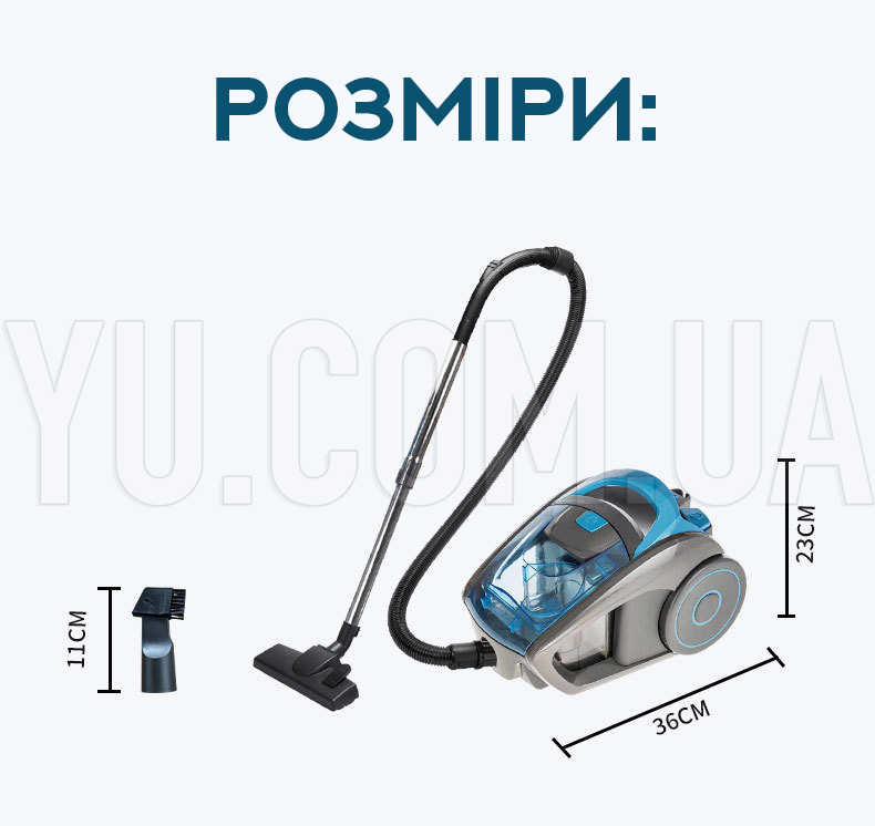 Контейнерний пилосос Crownberg CB-0113 2600W Контейнерний пилосос Crownberg CB-0113 2600W