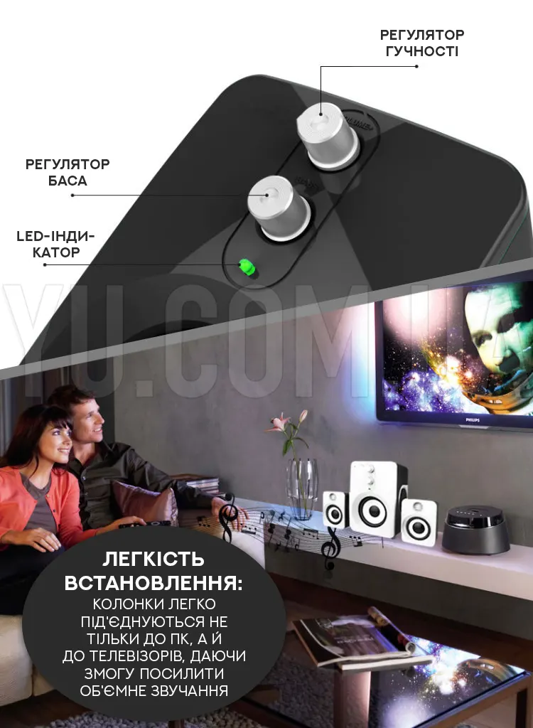 Музичні стовпчики для комп'ютера 2.0 FT-10 Музичні стовпчики для комп'ютера 2.0 FT-10