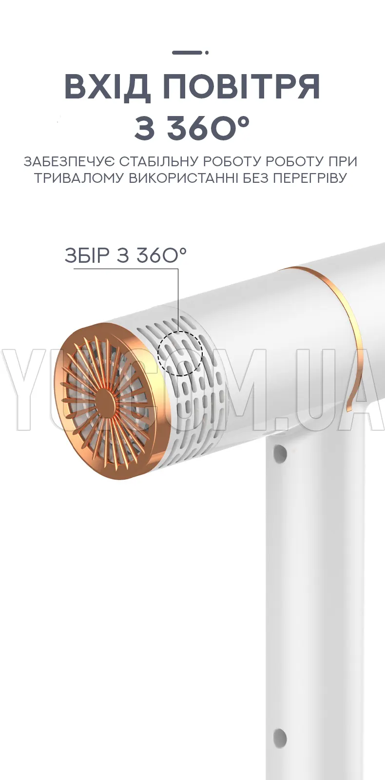 Професійний фен для укладання з іонізацією DRY HAIR EFFICIENTLY 1000W MA03-56 Професійний фен для укладання з іонізацією DRY HAIR EFFICIENTLY 1000W MA03-56