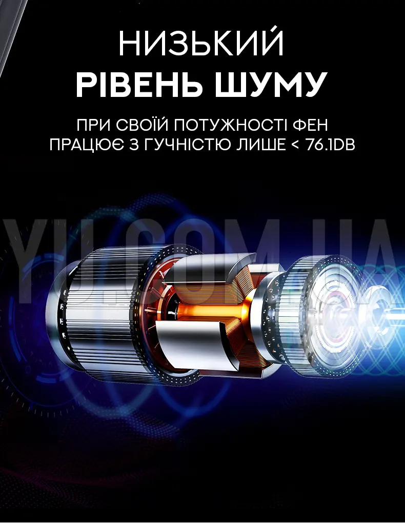 Професійний фен для укладання з іонізацією DRY HAIR EFFICIENTLY 1000W MA03-56 Професійний фен для укладання з іонізацією DRY HAIR EFFICIENTLY 1000W MA03-56