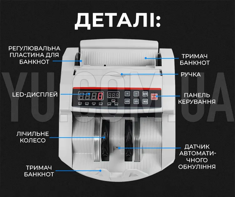 Рахункова машинка для купюр з УФ-детектором Bill Counter 2089 / 7089 Рахункова машинка для купюр з УФ-детектором Bill Counter 2089 / 7089