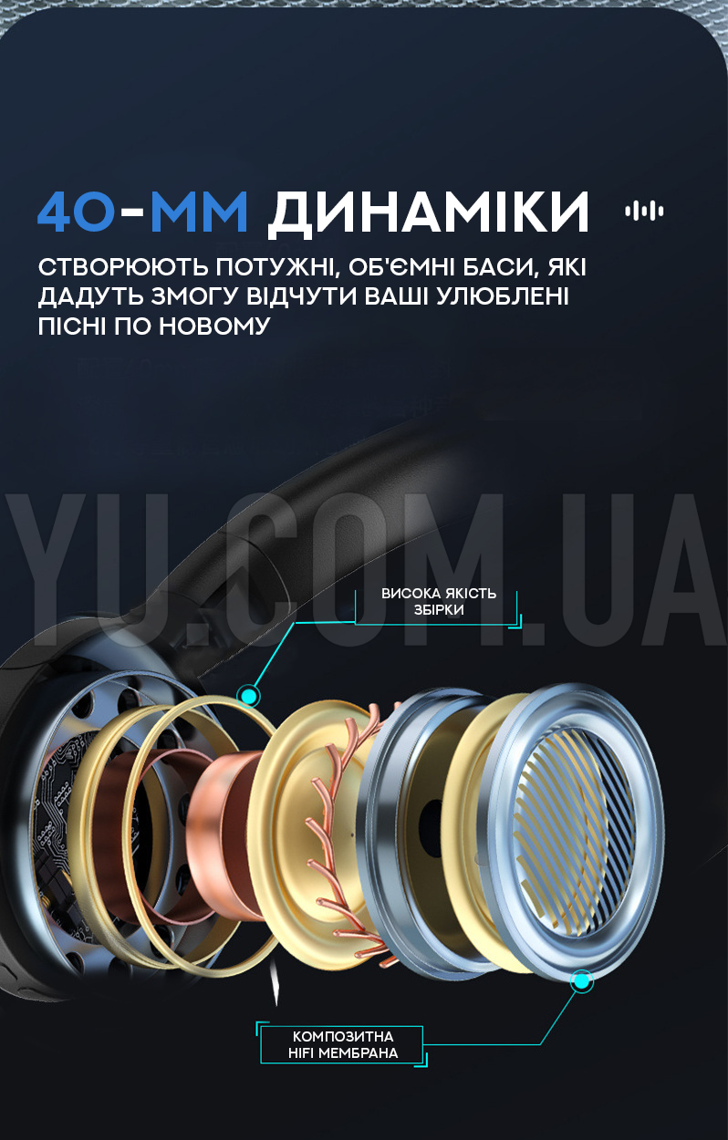 Бездротові навушники зі знімним шнуром P2965 Бездротові навушники зі знімним шнуром P2965