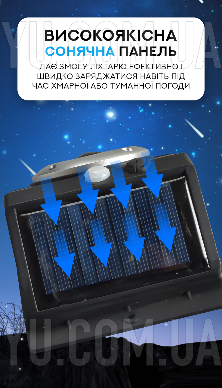 Настінний вуличний світильник-ліхтар Solar SH-1605 SENSOR COB Настінний вуличний світильник-ліхтар Solar SH-1605 SENSOR COB