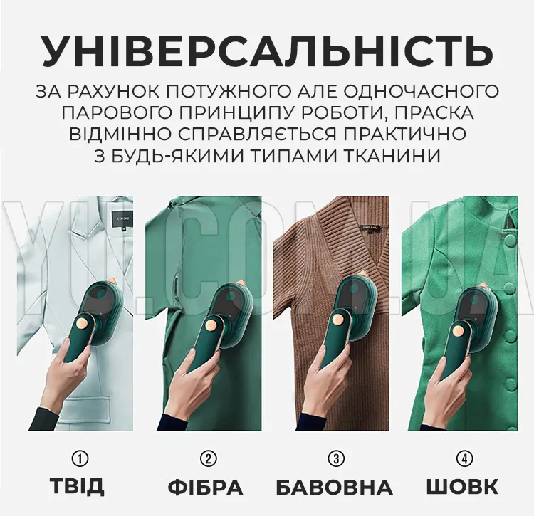 Праска-відпарювач для одягу ручної парової SIOYIE