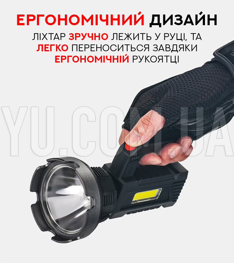 Потужний ручний ліхтар BL T-100 Torch з бічним світлом Потужний ручний ліхтар BL T-100 Torch з бічним світлом