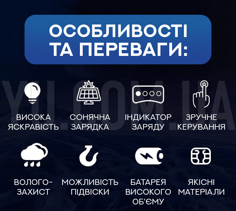 Підвісна LED-лампа на сонячній батареї Bailong Solar Type-C UFO2022-150 Підвісна LED-лампа на сонячній батареї Bailong Solar Type-C UFO2022-150