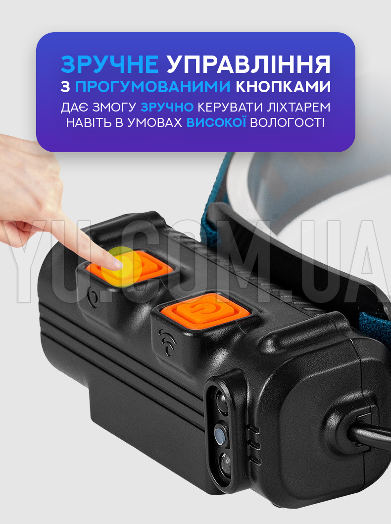 Потужний лобовий ліхтар BL W691-2 з датчиком руху Потужний лобовий ліхтар BL W691-2 з датчиком руху