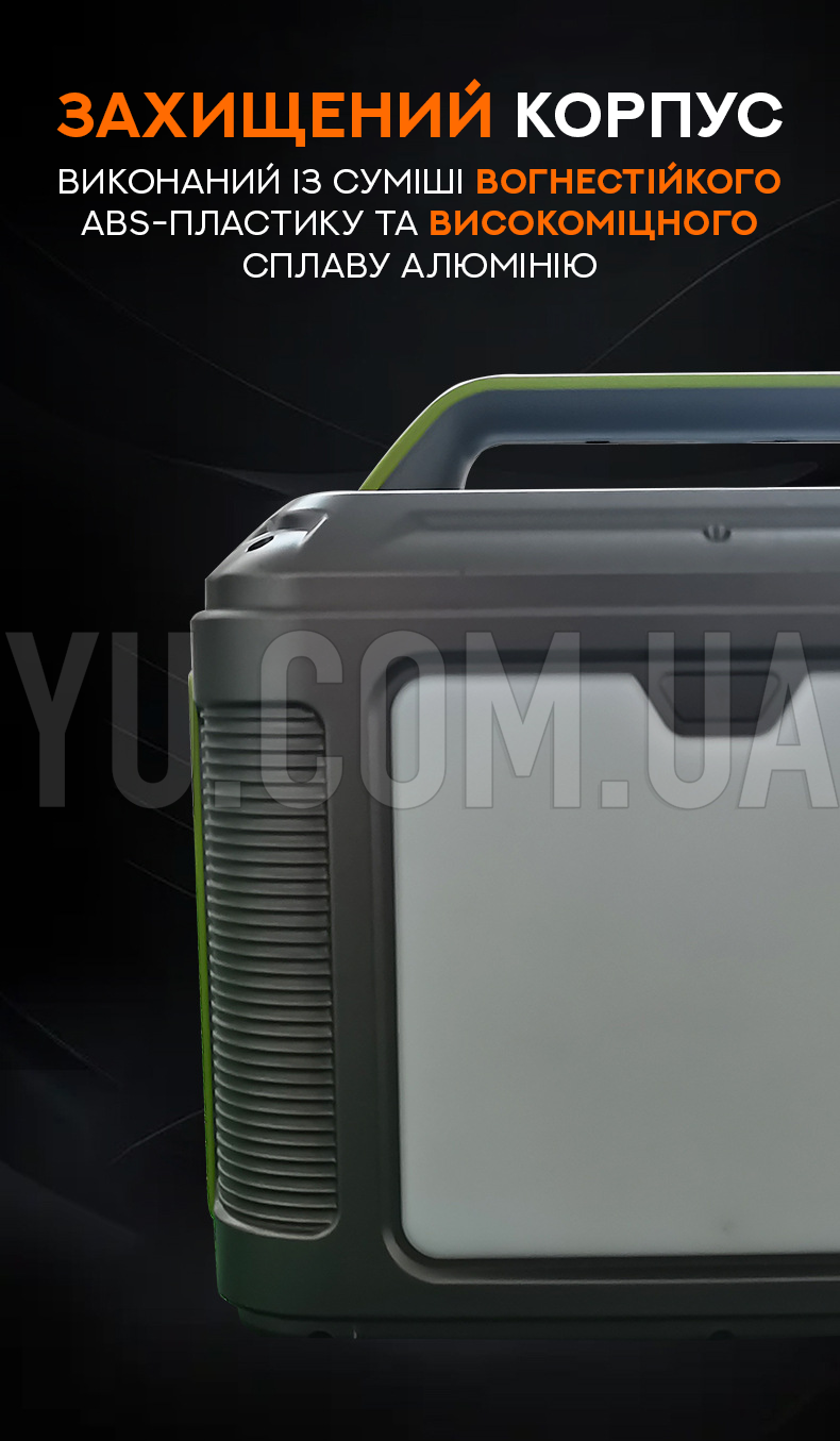 Портативна електростанція Wimpex WX500 із виходами USB Type-C, USB-A, DC, 64000мА/год