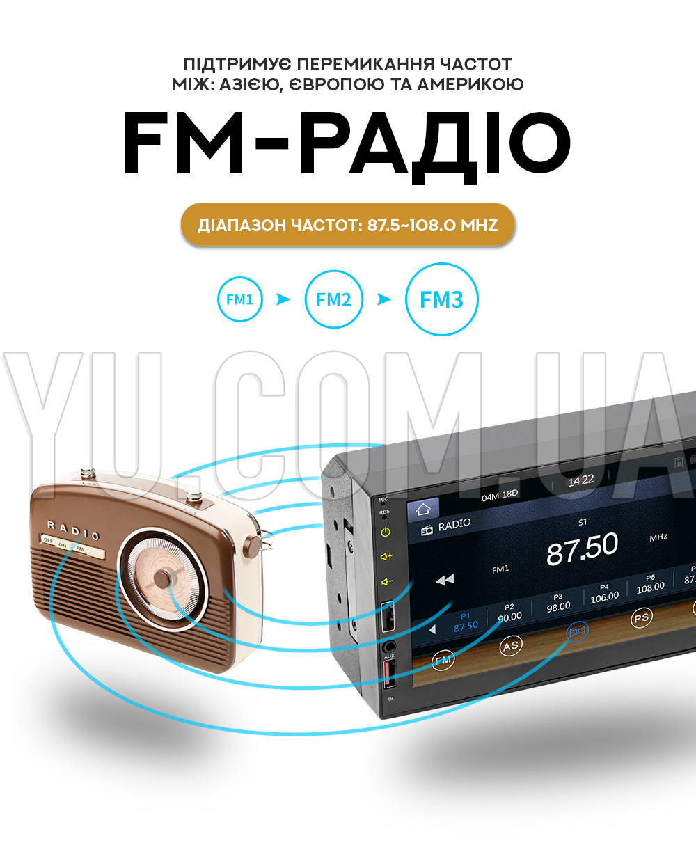 Універсальна автомагнітола X2S 7" 2 DIN на Android carplay MP4-MP5