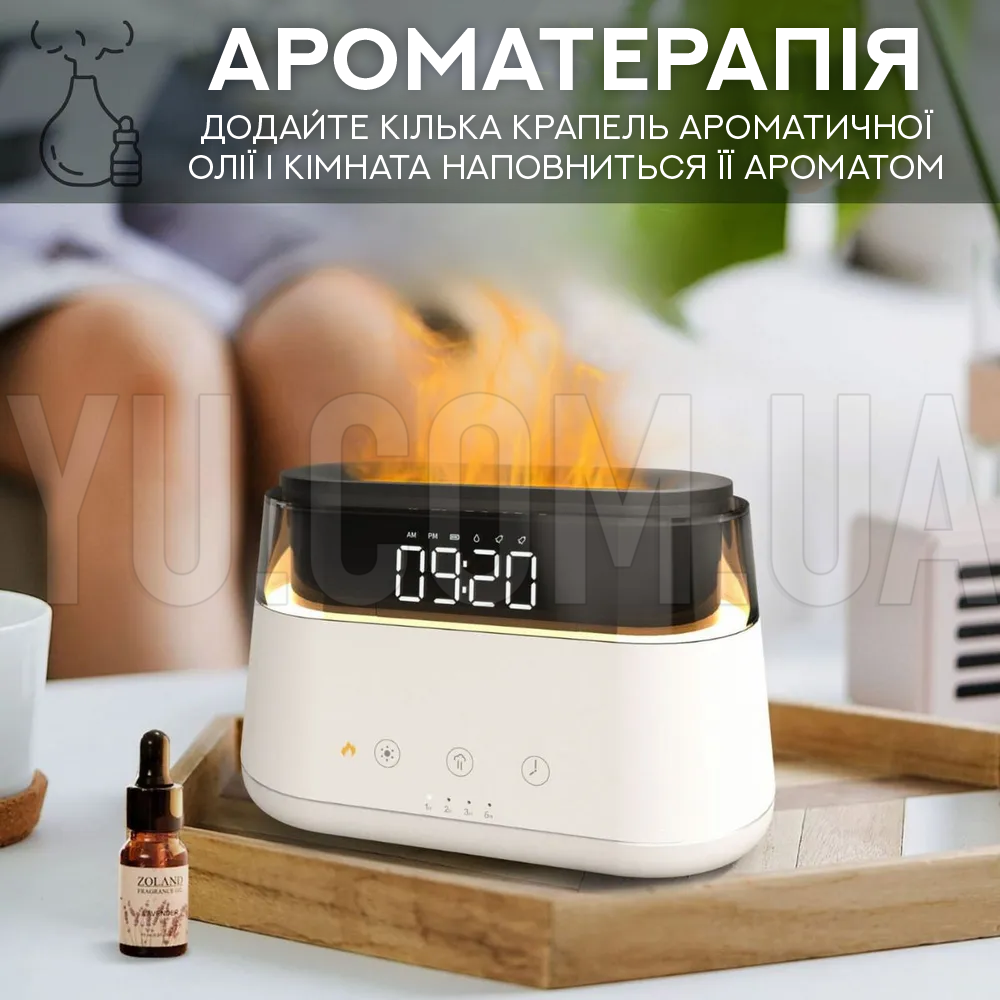 Настольный увлажнитель воздуха 180 мл с подсветкой и часами 55-618 Настольный увлажнитель воздуха 180 мл с подсветкой и часами 55-618