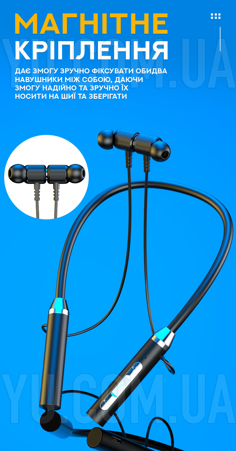 Навушники вакуумні з мікрофоном Bluetooth магніт AZ-35A-BT Навушники вакуумні з мікрофоном Bluetooth магніт AZ-35A-BT
