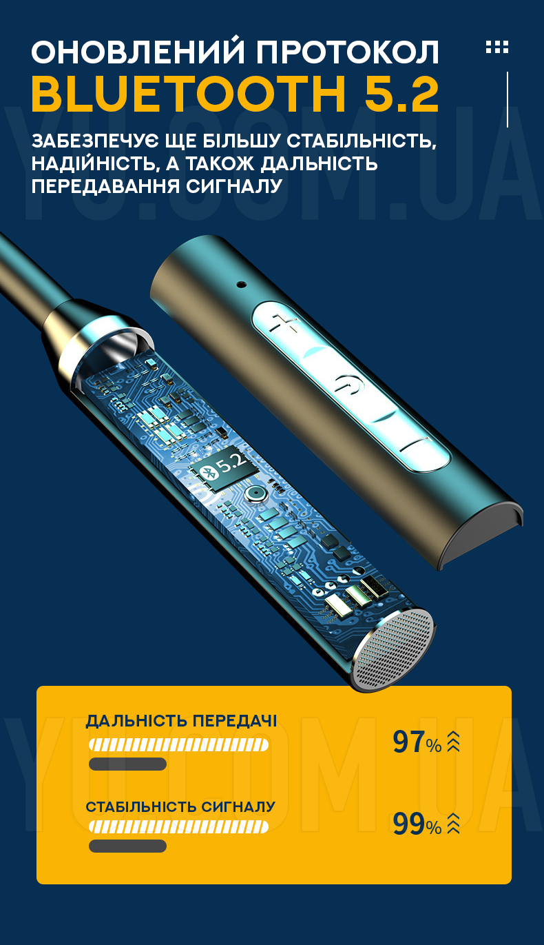 Навушники вакуумні з мікрофоном Bluetooth магніт AZ-35A-BT Навушники вакуумні з мікрофоном Bluetooth магніт AZ-35A-BT