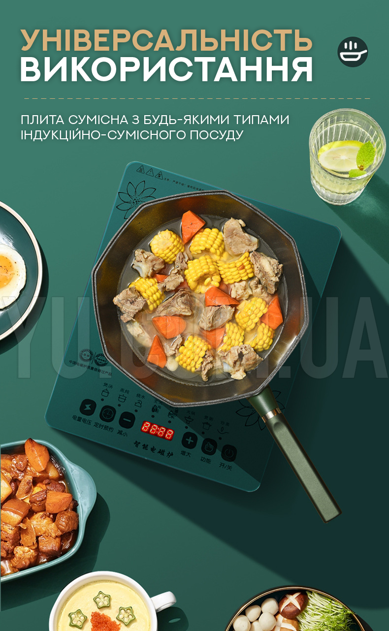 Індукційна електроплита BITEK BT-8017 2000W Індукційна електроплита BITEK BT-8017 2000W