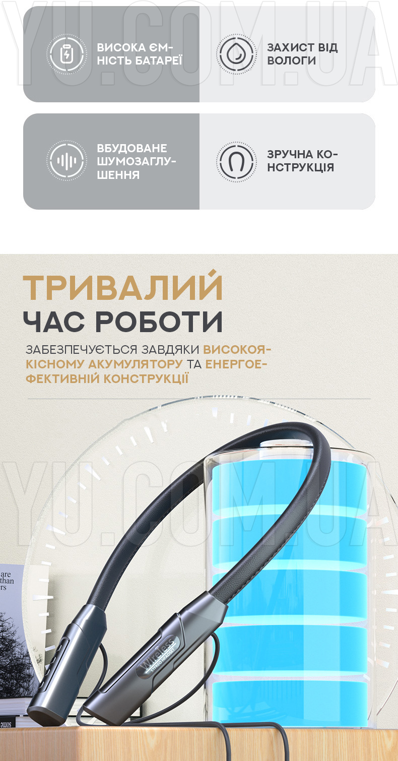 Бездротові спортивні навушники з дисплеєм EL-88BT