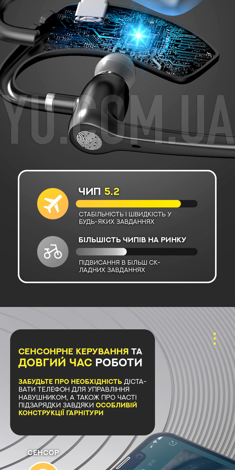 Спортивна гарнітура BT з мікрофоном EL-E6S Спортивна гарнітура BT з мікрофоном EL-E6S