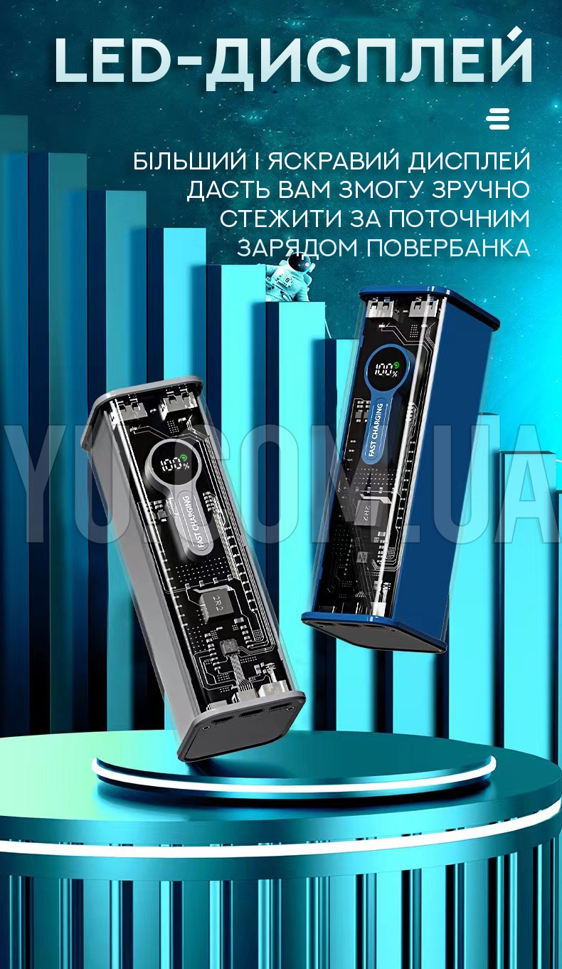 Потужний Powerbank Monster K-46 на 4 USB 60000mAh Потужний Powerbank Monster K-46 на 4 USB 60000mAh