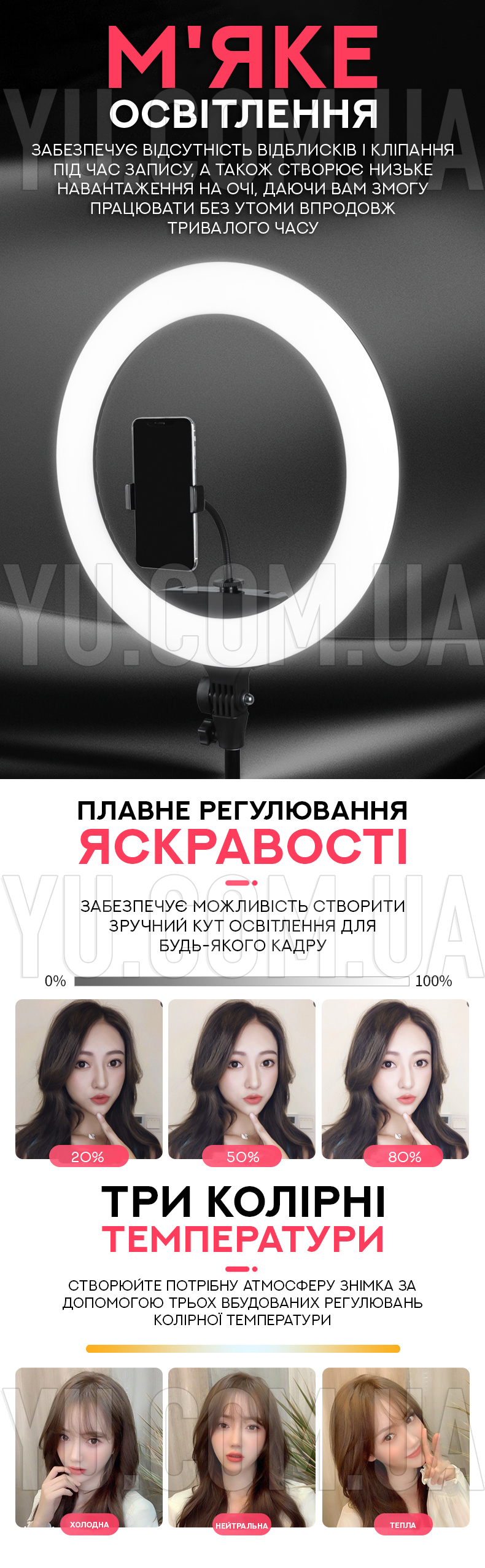 Кольцевая светодиодная LED лампа с креплением для телефона KY-BK416 45 см. Кольцевая светодиодная LED лампа с креплением для телефона KY-BK416 45 см.