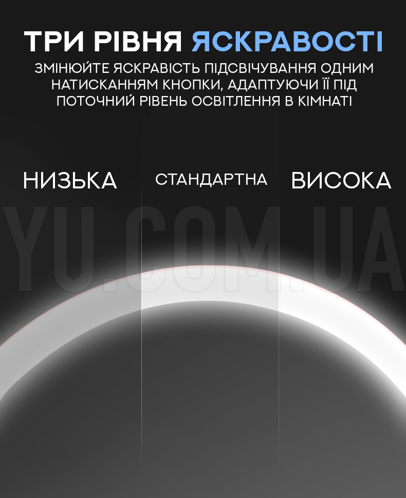 Дзеркало з підсвічуванням на телескопічній ніжці MAG-737