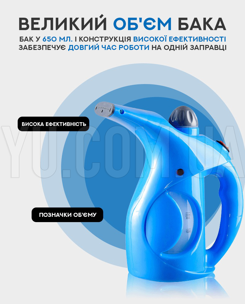 Ручний відпарювач Domotec MS-5360 (800 Вт. – 650 Мл.) Ручний відпарювач Domotec MS-5360 (800 Вт. – 650 Мл.)