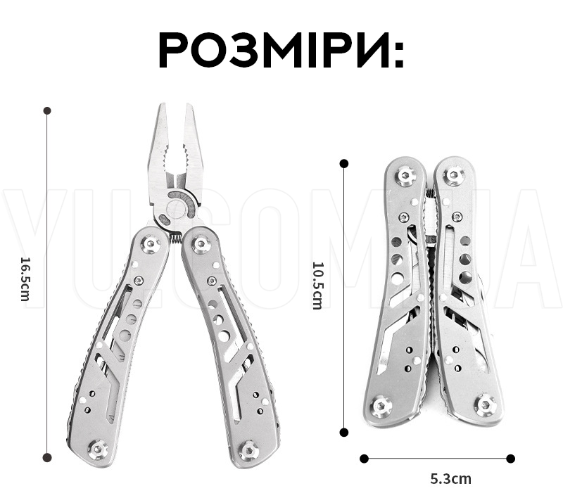 Мультитул с битами и чехлом 10 в 1 TRAVELER MT629PG