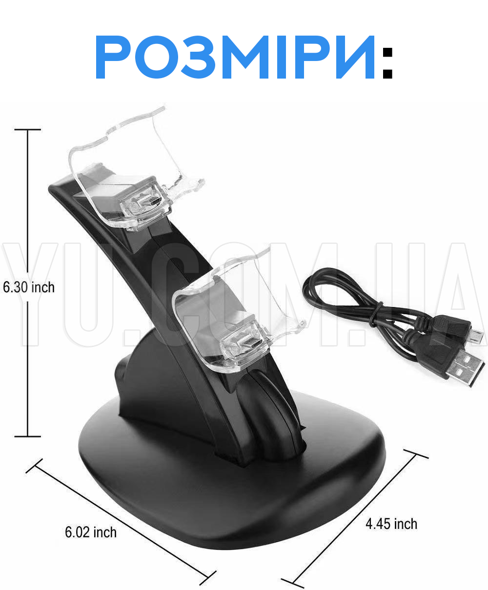 Зарядна підставка док-станція для двох геймпадів PS (RD-00-22)