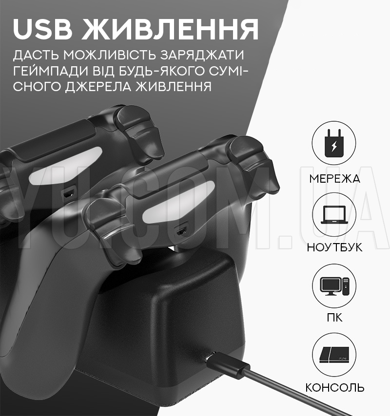 Подвійна зарядна станція для двох геймпадів PS (RD-00-23) Подвійна зарядна станція для двох геймпадів PS (RD-00-23)